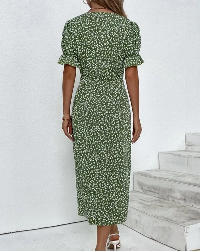 GISELLE | FLORAL V-NECK DRESS