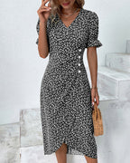 GISELLE | FLORAL V-NECK DRESS