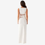 BRIELLE | FIGURE-FLATTERING MAXI DRESS WITH SUBTLE CUTOUTS AND LACING