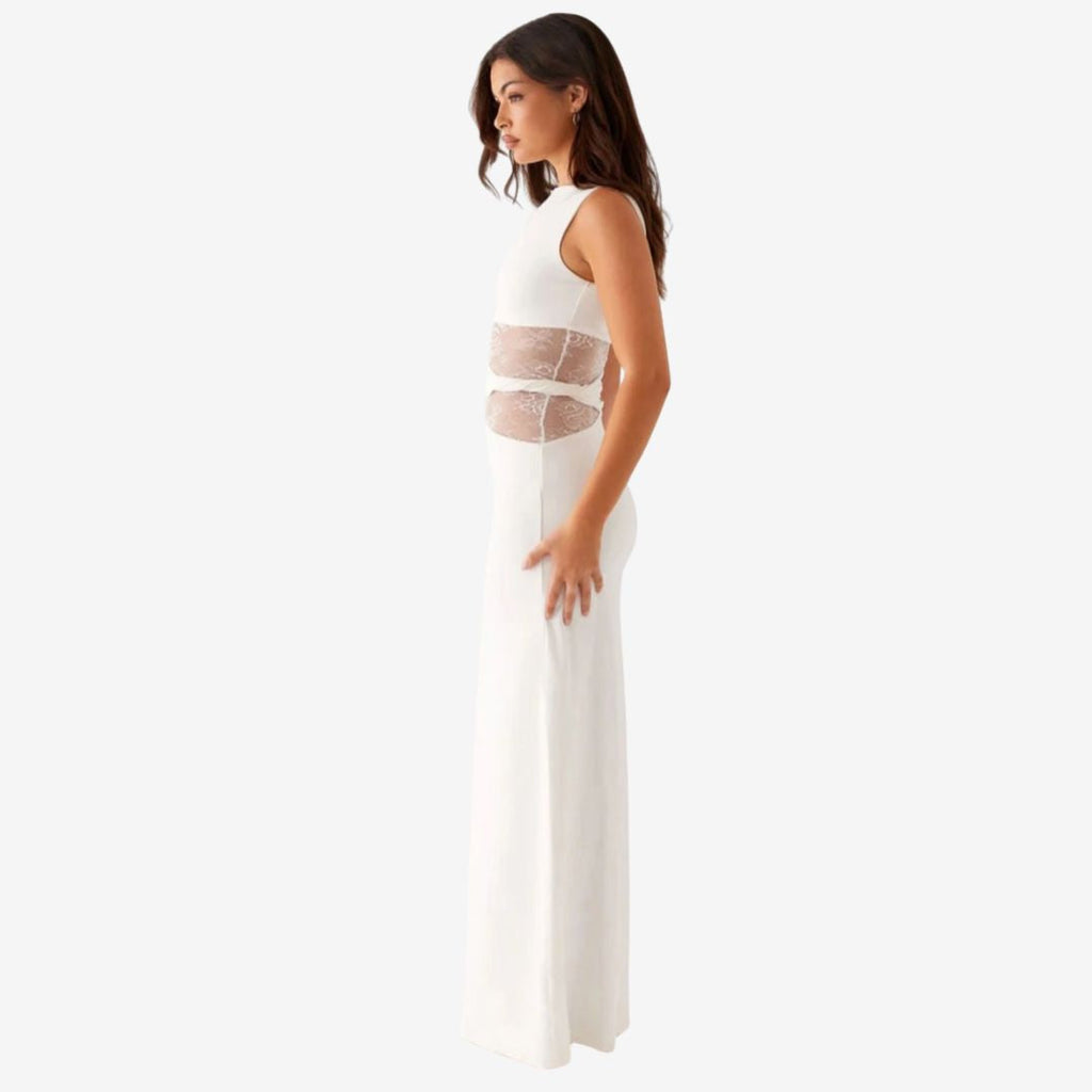 BRIELLE | FIGURE-FLATTERING MAXI DRESS WITH SUBTLE CUTOUTS AND LACING