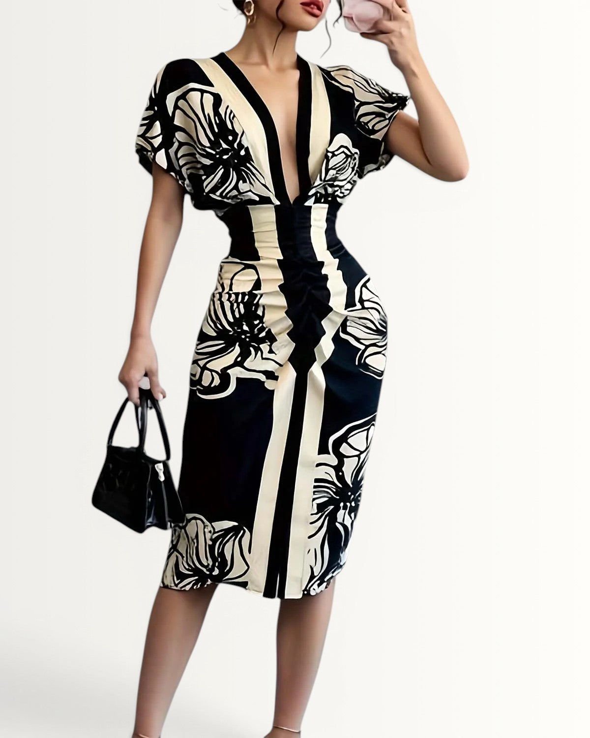 NURIA BLOSSOM | CHIC PLEATED DRESS