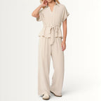 DELIA | RELAXED DRAWSTRING LOUNGE TWO-PIECE SET