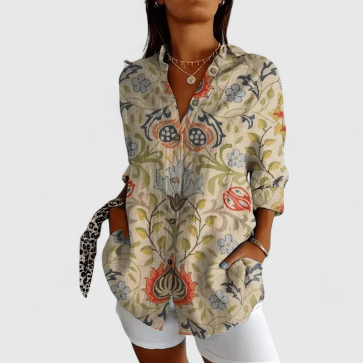 KATERINE | ELEGANT FLORAL BLOUSE