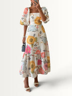 LUNA | FLORAL MIDI DRESS