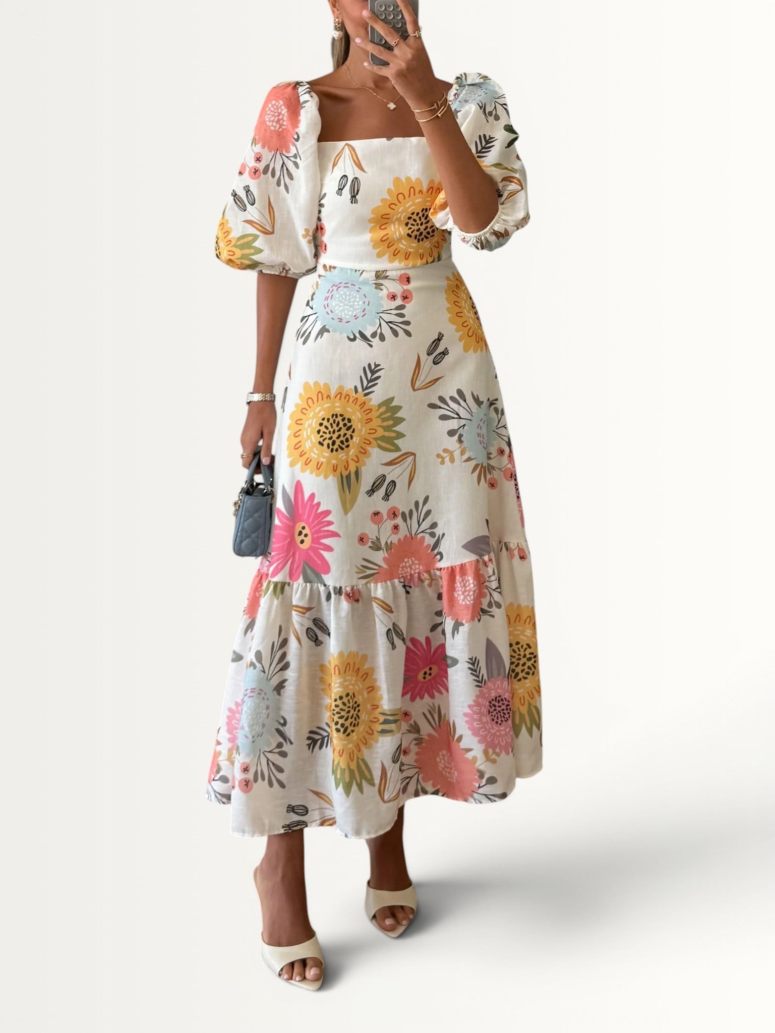 LUNA | FLORAL MIDI DRESS