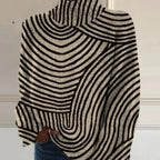 AINSLEY | HAND-DRAWN LINE TURTLENECK SWEATER