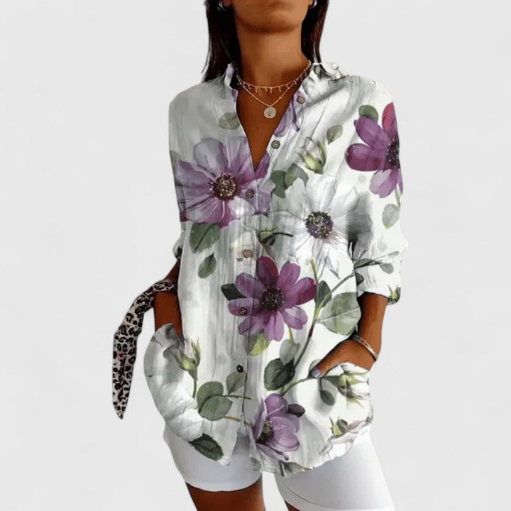 KATERINE | ELEGANT FLORAL BLOUSE