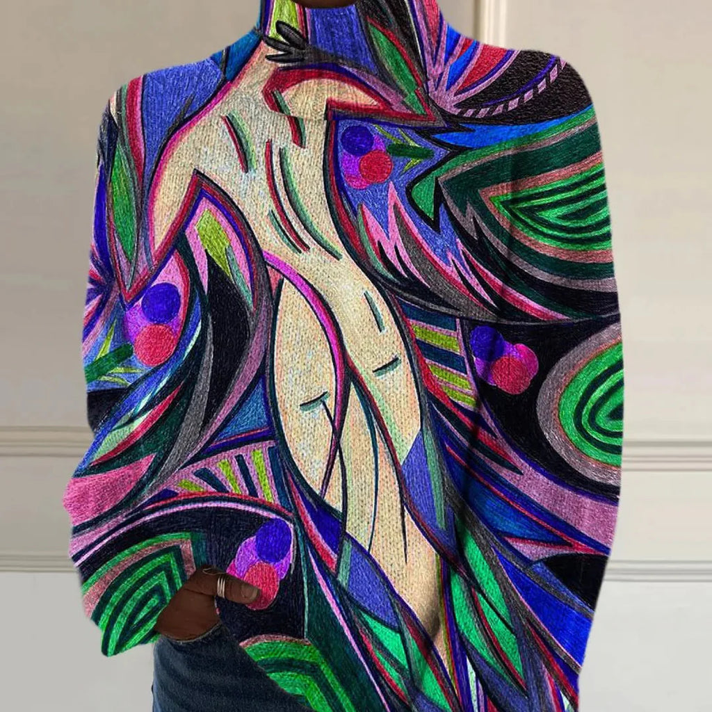 KINSLEY | RETRO ABSTRACT WHITE NUDE BACK