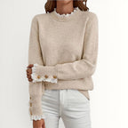 EMMA | LACE-DETAIL KNIT SWEATER