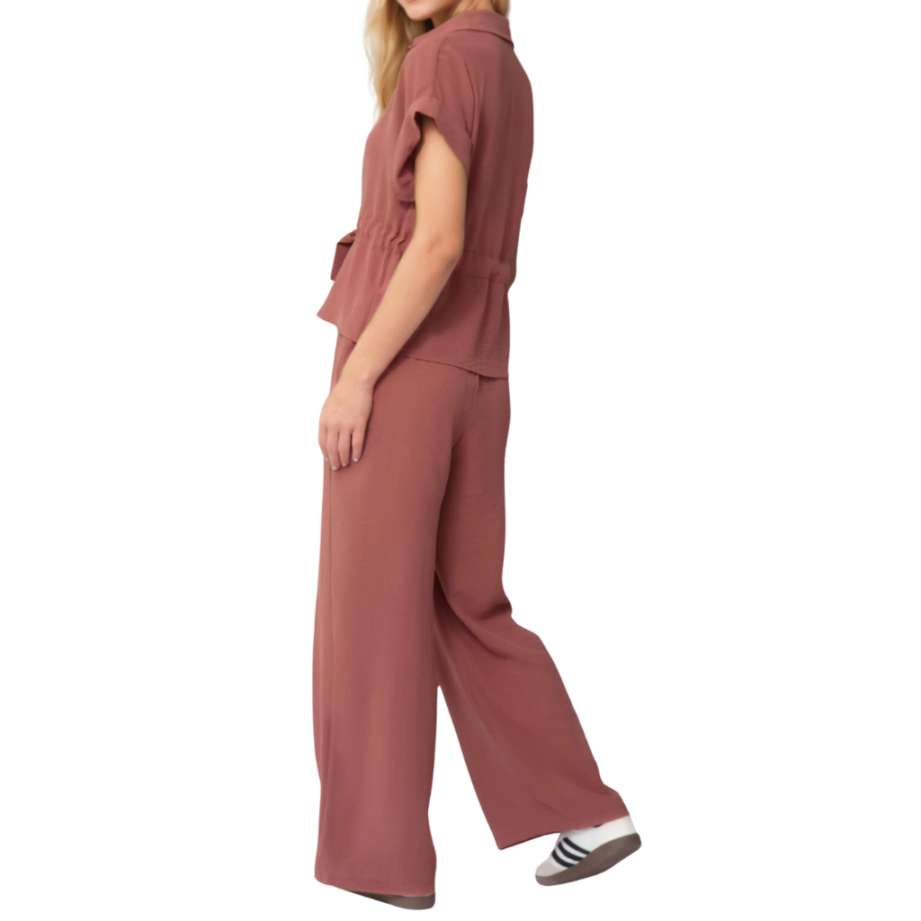 DELIA | RELAXED DRAWSTRING LOUNGE TWO-PIECE SET