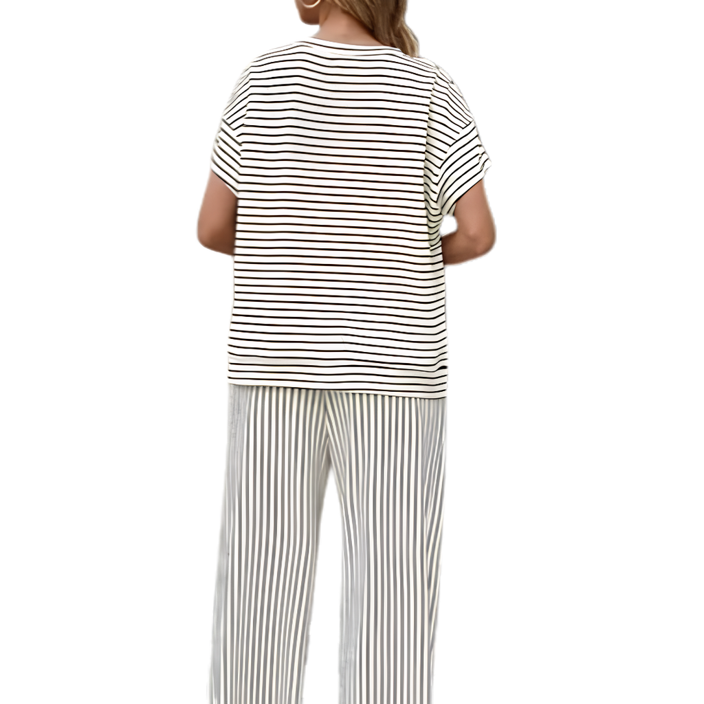 JOSLYN | STRIPED RELAXED LOUNGE TWO-PIECE SET