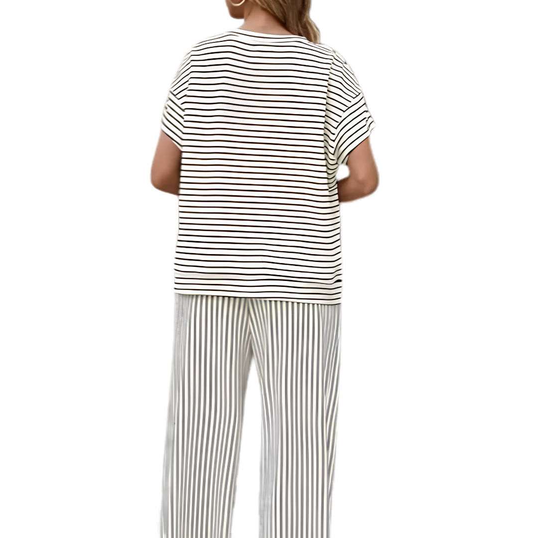 JOSLYN | STRIPED RELAXED LOUNGE TWO-PIECE SET