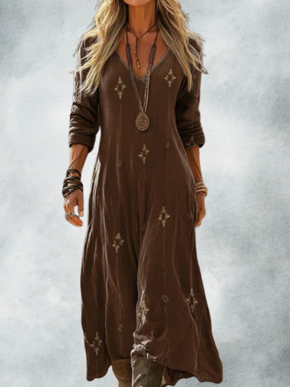 AMBER | VINTAGE LONG SLEEVE CASUAL DRESS