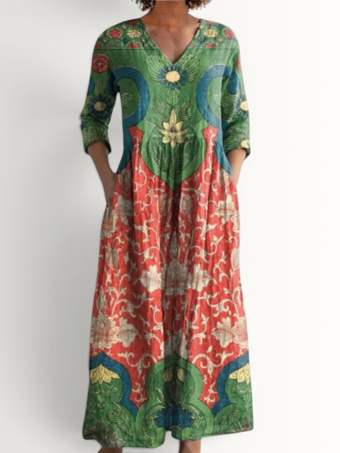 ARORA | VINTAGE FLORAL MAXI DRESS