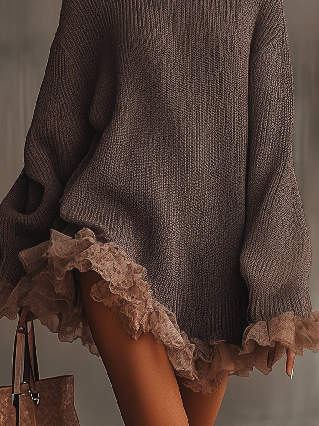 BELLA | RUFFLED KNIT DRESS
