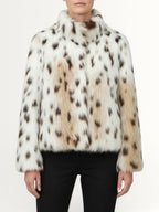 BEVERLY | IVORY LEOPARD FAUX FUR JACKET