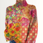 JADE  | FLORAL POLKA DOT KNITTED SWEATER