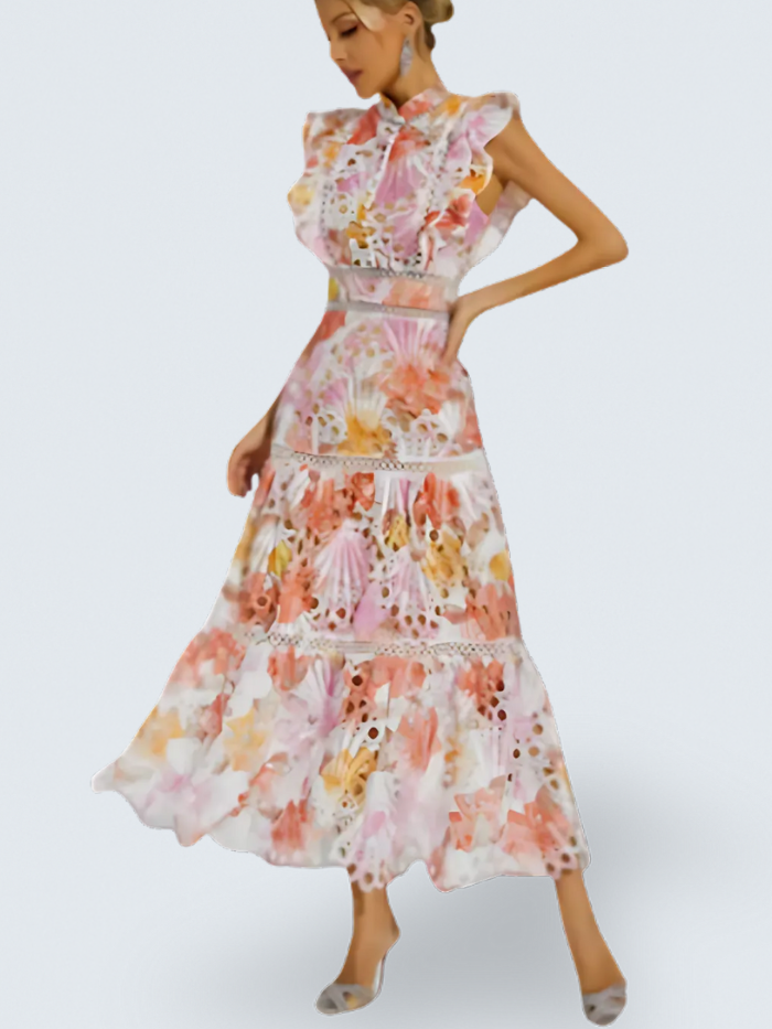 MAEVE | HOLLOW SLEEVELESS MAXI DRESS