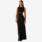 BRIELLE | FIGURE-FLATTERING MAXI DRESS WITH SUBTLE CUTOUTS AND LACING