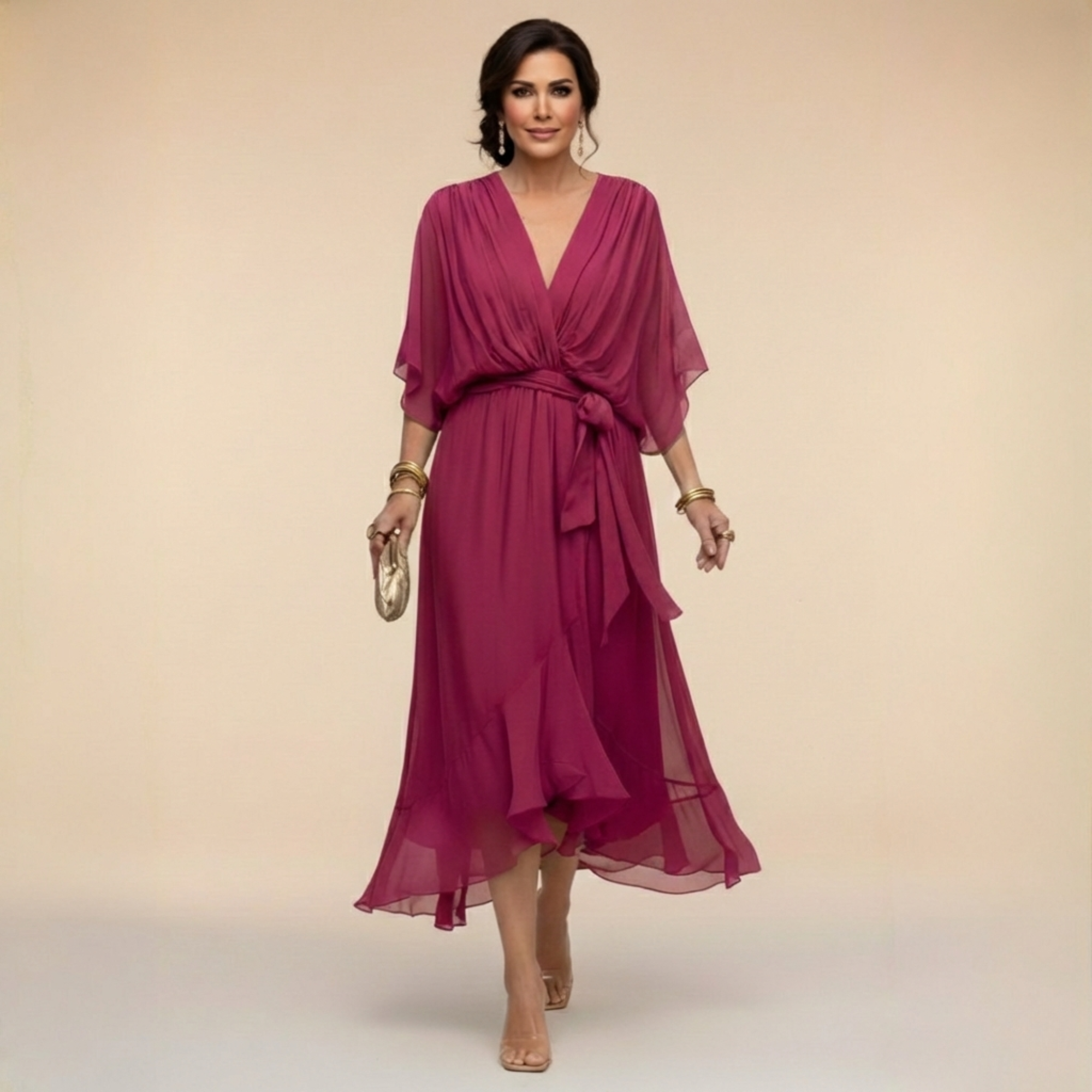 VERITY | FLOWING CHIFFON DRESS