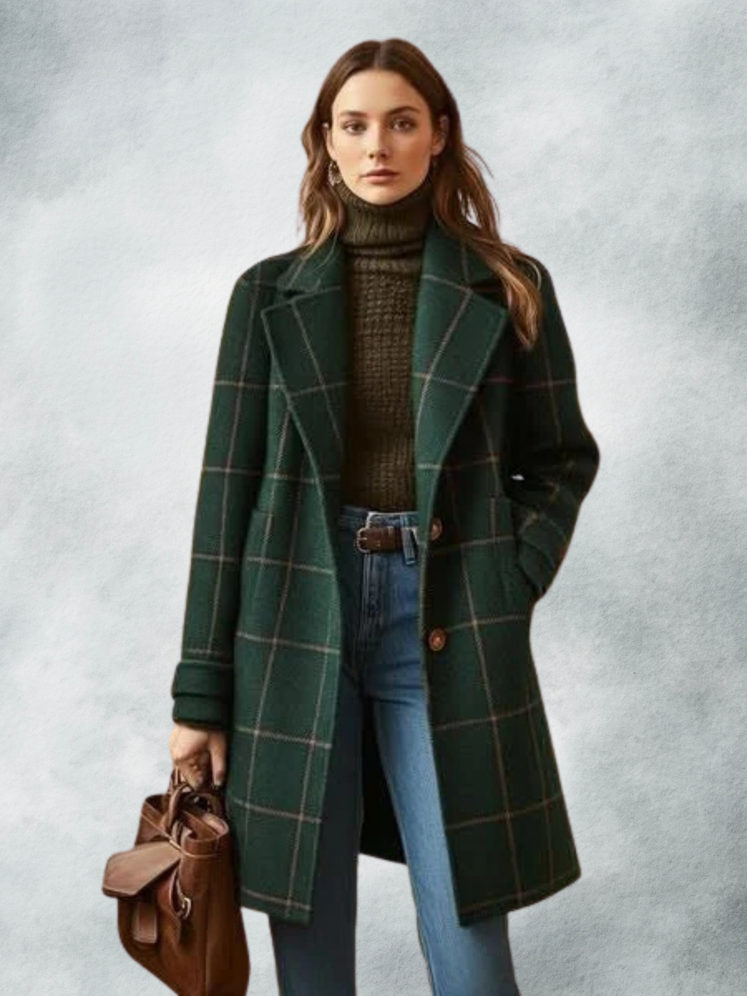 VIOLA | RETRO PLAID TWEED COAT