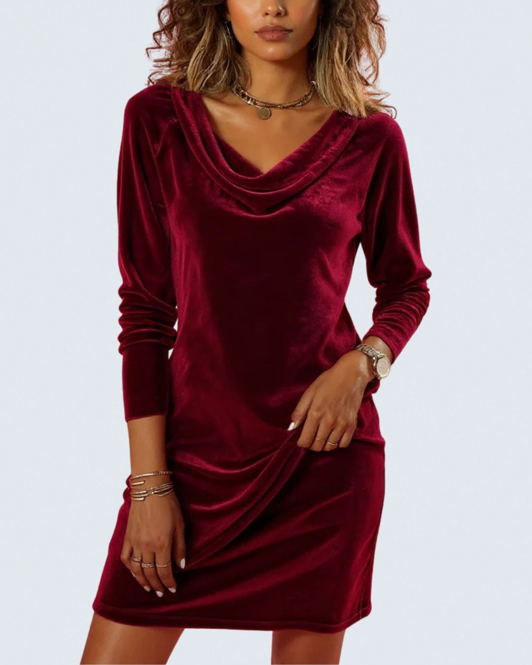 SERENA | LOOSE FITTING VELVET DRESS