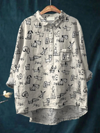 FAITH | WOMEN'S CUTE DOG PRINT CASUAL SHIRT