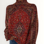 LYDIA | VINTAGE ART PRINT TURTLENECK PULLOVER