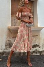 ROMY | OFF SHOULDER MIDI DRESS