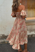 ROMY | OFF SHOULDER MIDI DRESS