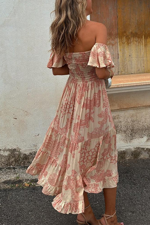 ROMY | OFF SHOULDER MIDI DRESS