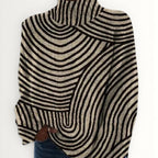 AINSLEY | HAND-DRAWN LINE TURTLENECK SWEATER