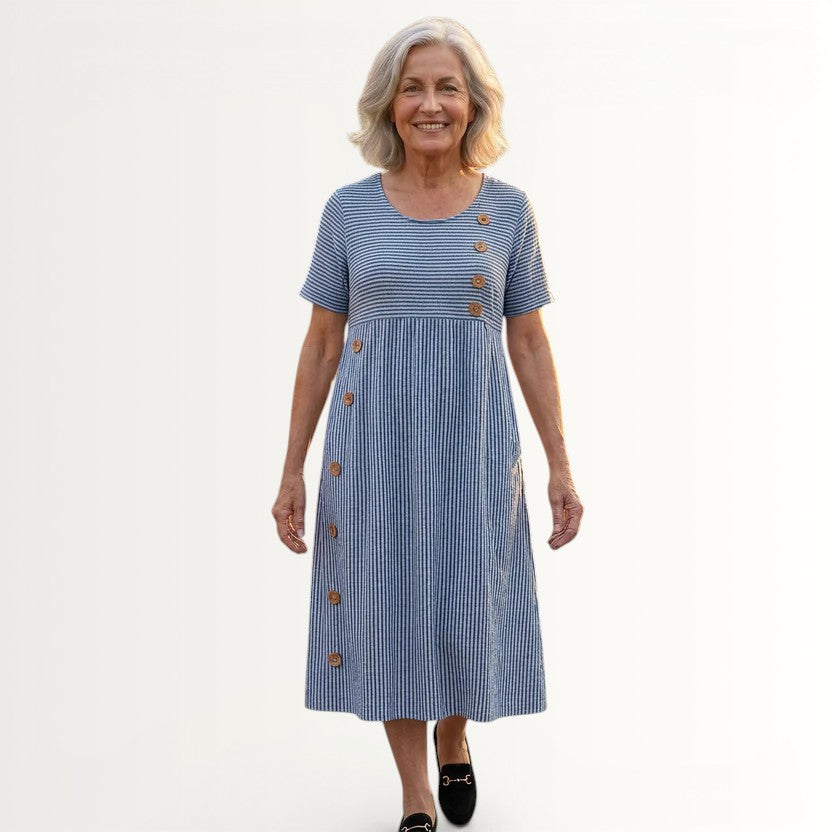 CLARA | STRIPED MIDI DRESS