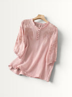 VASILENE | ELEGANT BUTTON-FRONT BLOUSE