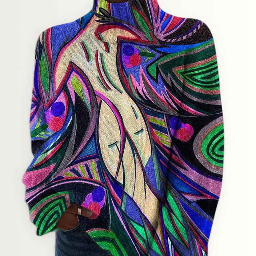 KINSLEY | RETRO ABSTRACT WHITE NUDE BACK