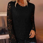 ELLA | DELICATE LACE LONG-SLEEVE TOP