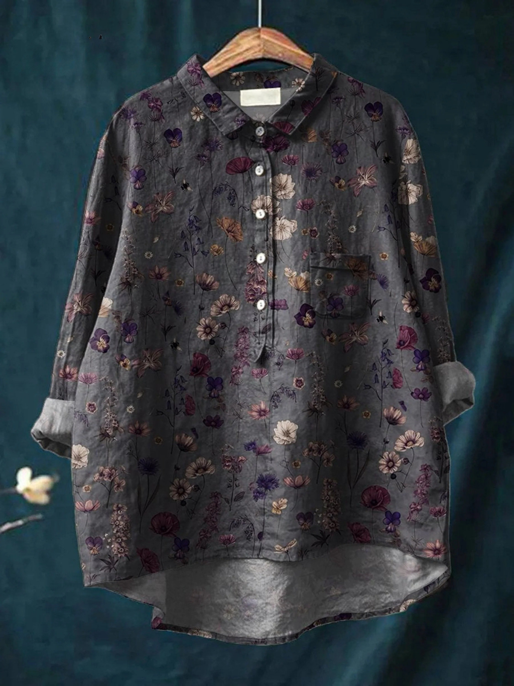 MALLORY | WOMEN'S FLORAL ART PRINTED CASUAL SHIRT