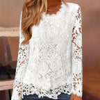 ELLA | DELICATE LACE LONG-SLEEVE TOP