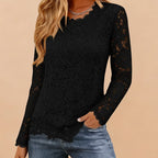 ELLA | DELICATE LACE LONG-SLEEVE TOP