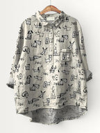 FAITH | WOMEN'S CUTE DOG PRINT CASUAL SHIRT