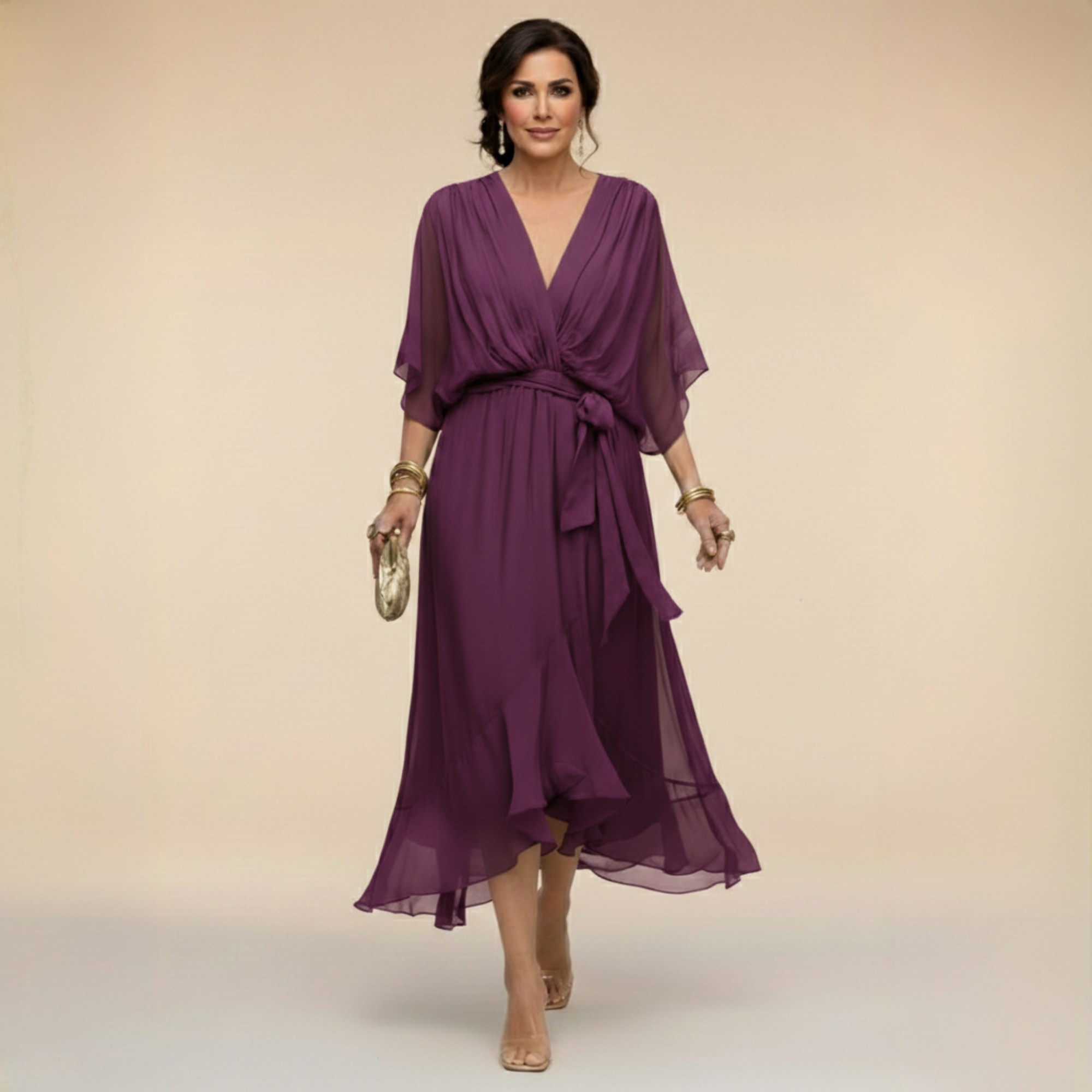 VERITY | FLOWING CHIFFON DRESS
