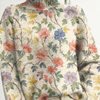 FREYA | LOVELY FLORAL TURTLENECK SWEATER
