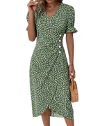 GISELLE | FLORAL V-NECK DRESS
