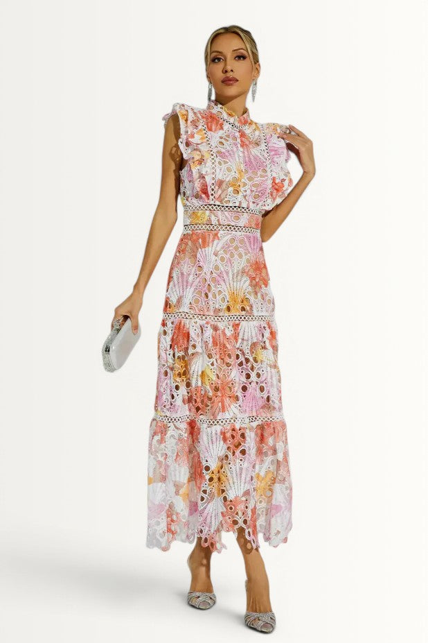 MAEVE | HOLLOW SLEEVELESS MAXI DRESS