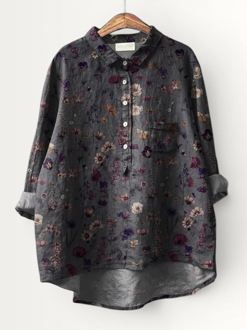 MALLORY | WOMEN'S FLORAL ART PRINTED CASUAL SHIRT