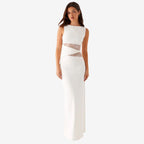 BRIELLE | FIGURE-FLATTERING MAXI DRESS WITH SUBTLE CUTOUTS AND LACING