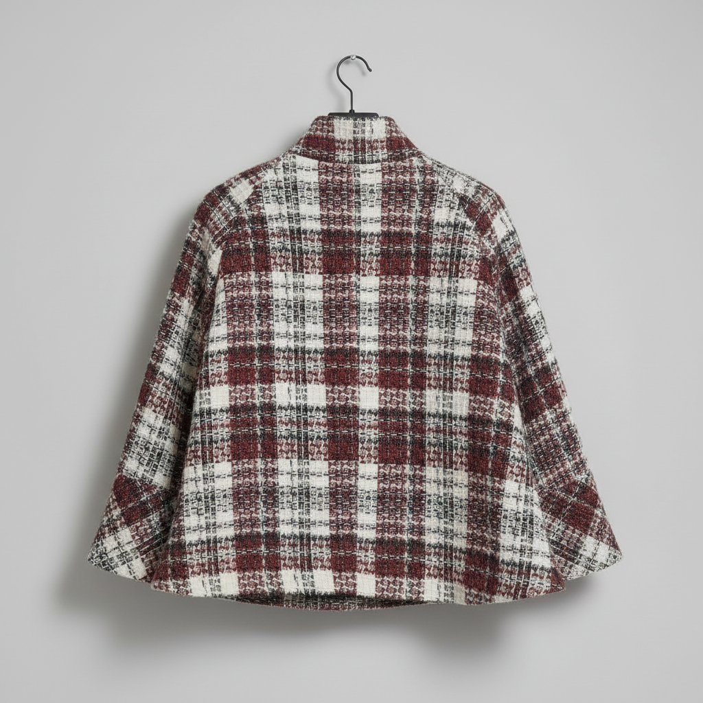 BEATRICE | PLAID CAPE JACKET