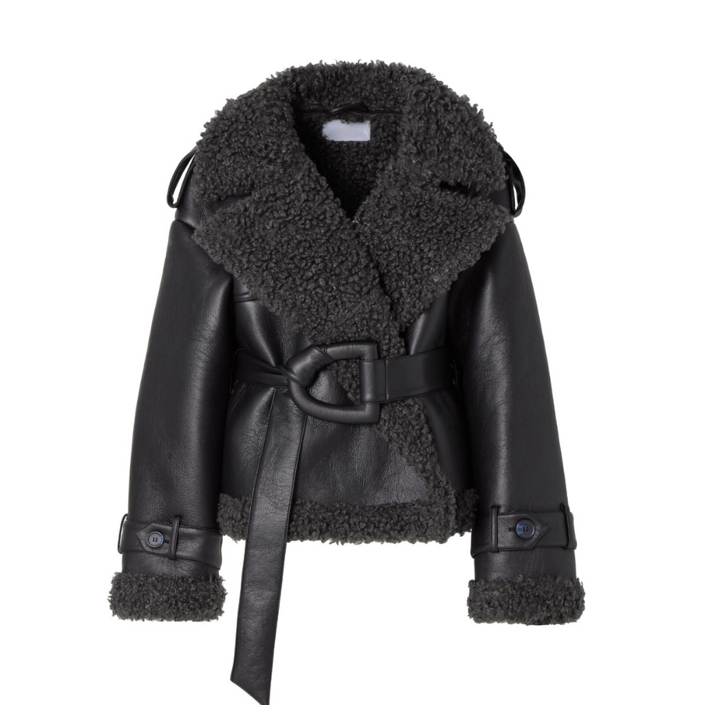 ARIA | BELTED SHEARLING COAT