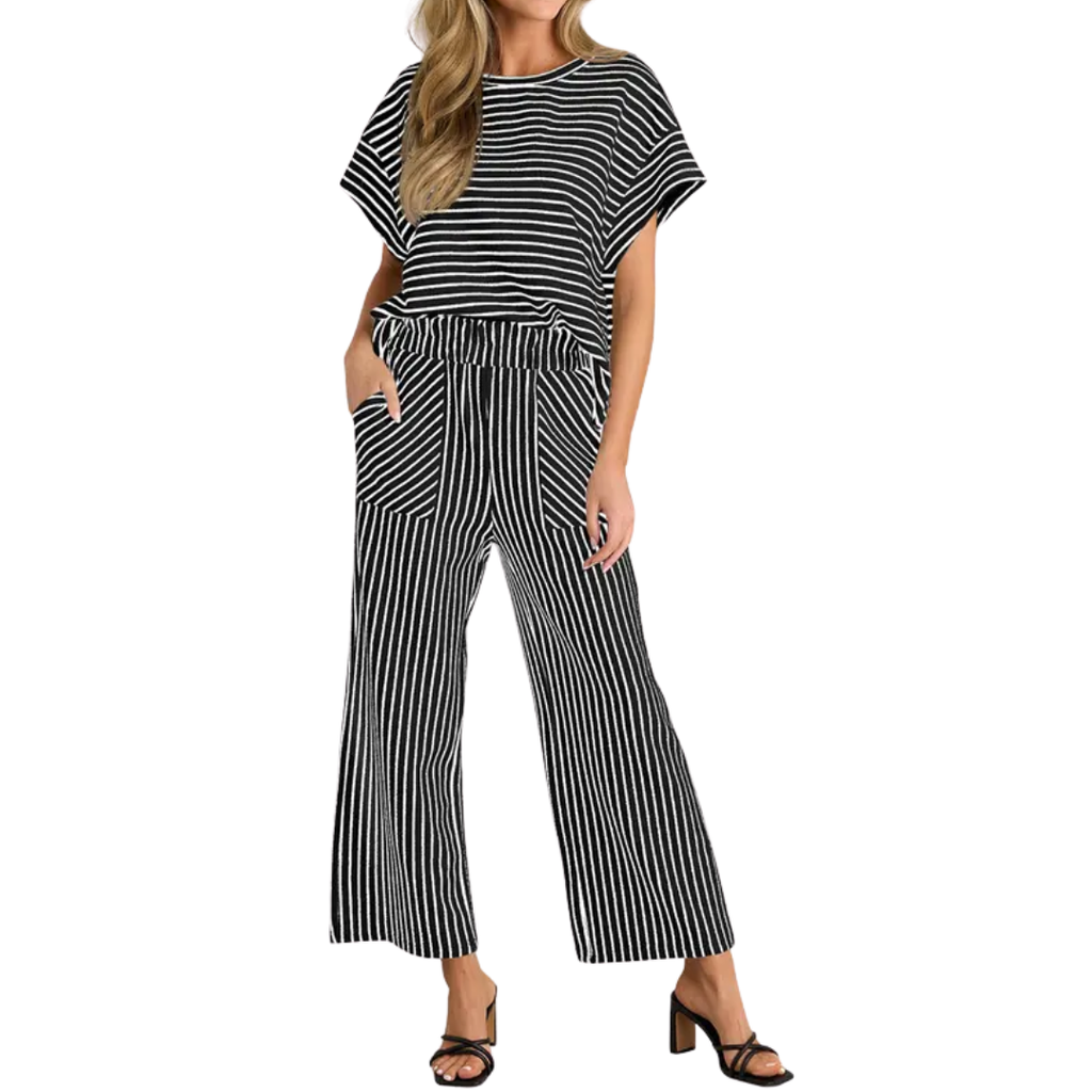 JOSLYN | STRIPED RELAXED LOUNGE TWO-PIECE SET