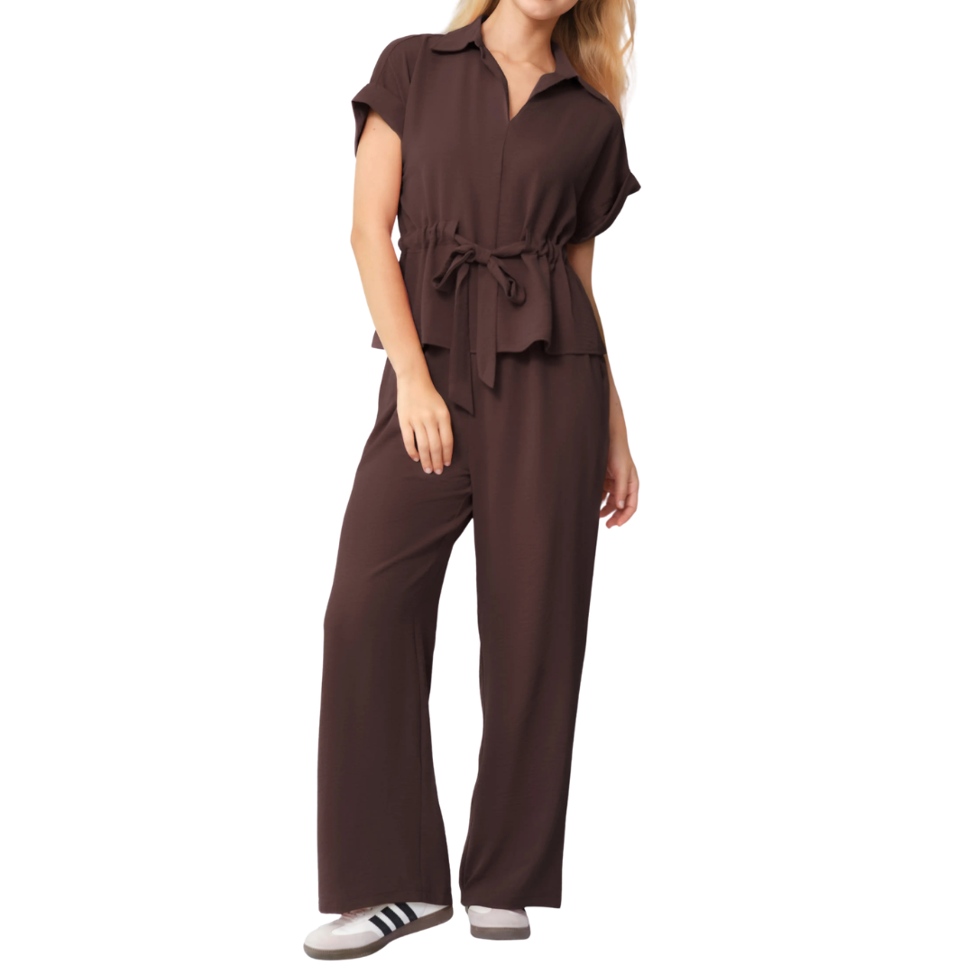 DELIA | RELAXED DRAWSTRING LOUNGE TWO-PIECE SET